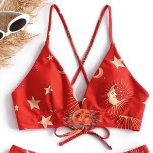 Zaful Celestial Sun Moon Bikini